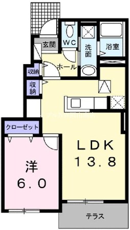 常山駅 徒歩23分 1階の物件間取画像